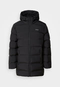 Calvin Klein LONG HOODED - Down coat - black