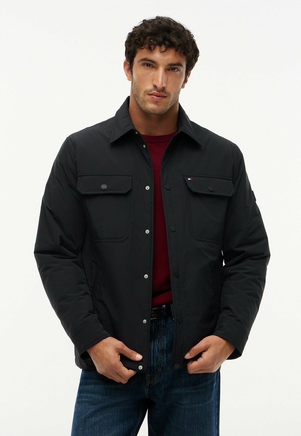 Tommy Hilfiger PACKABLE LW SHIRT JACKET - Summer jacket - black