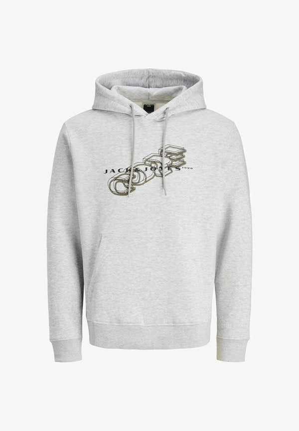 Jack & Jones JCOFUSION BRANDING - Hoodie - light grey melange