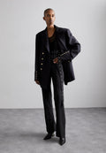 ROKH BELT DETAILED FLARE TROUSER