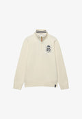 Superdry & Co SUPERDRY GOTHIC VARSITY HALF ZIP SWEATSHIRT.. - Sweatshirt - cream
