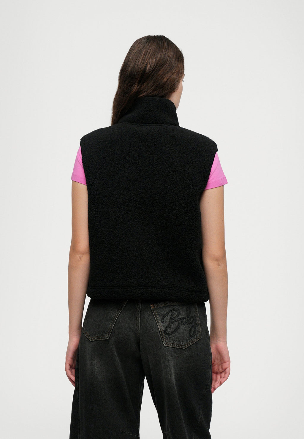 Noisy May NMMASEY SHORT TEDDY VEST FWD NOOS