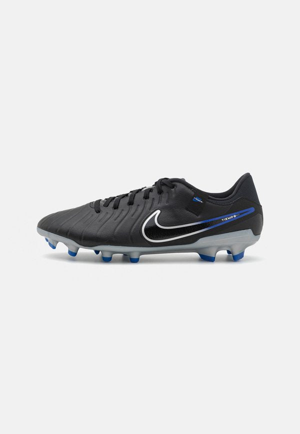 Nike Performance TIEMPO LEGEND 10 ACADEMY FG/MG - Football boots artificial grass - black/chrome/hyper royal