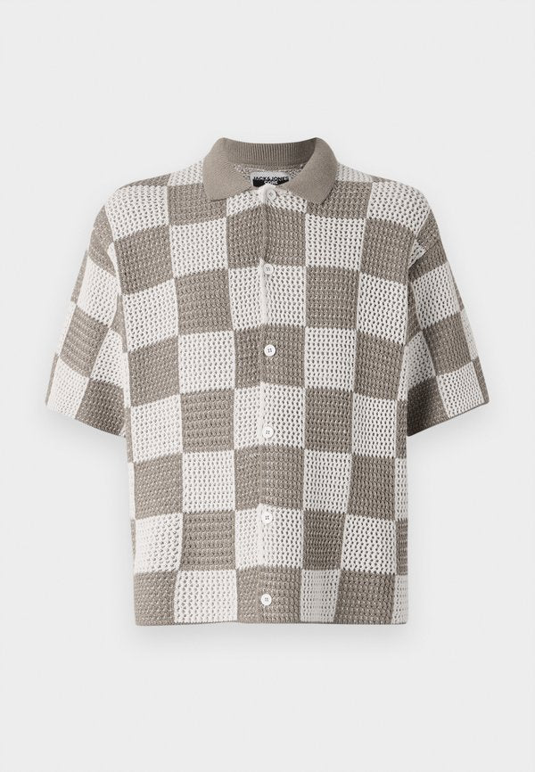 Jack & Jones Knitted Knitted - Cardigan - desert taupe/cloud dancer