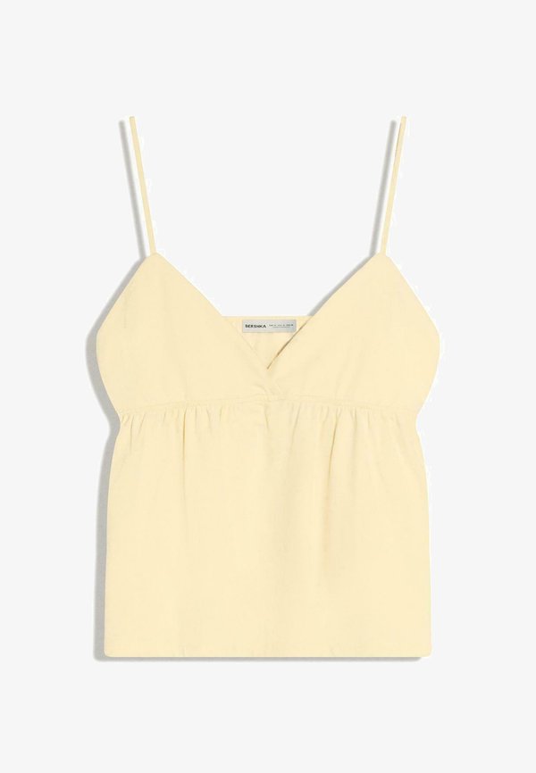 Bershka STRAPPY RUFFLED - TOP 01228134 - Top - yellow