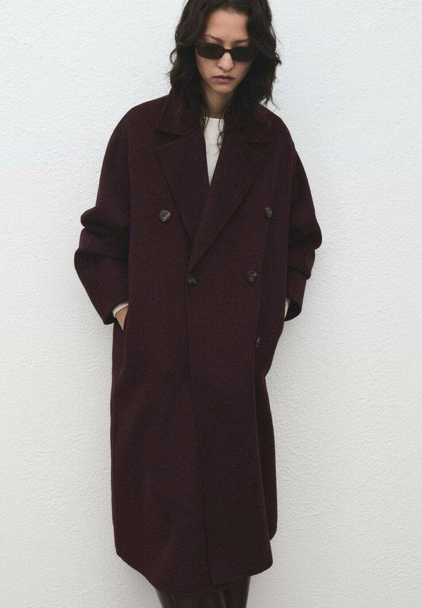 Mango Classic coat - bordeaux