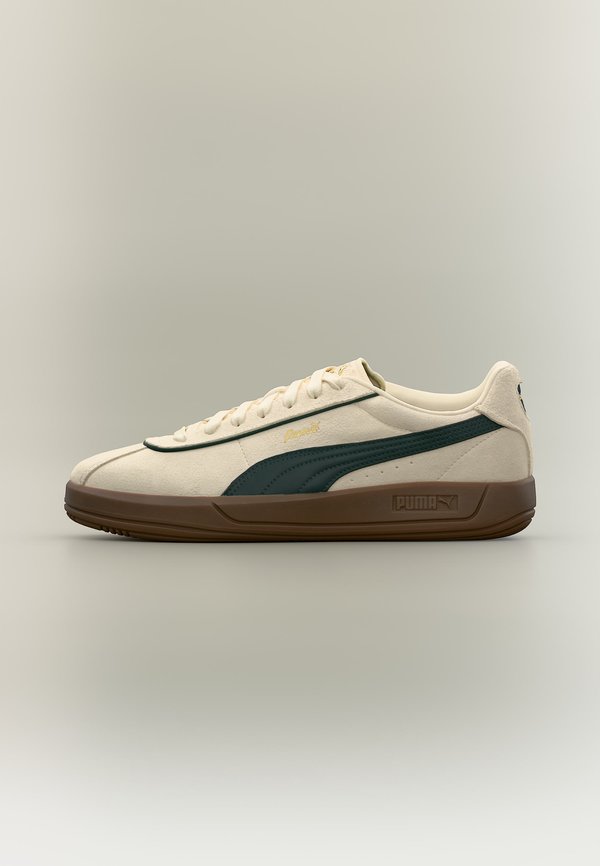 Puma CLUB KLASSIKA - Trainers - alpine snow/dark green/gold-coloured