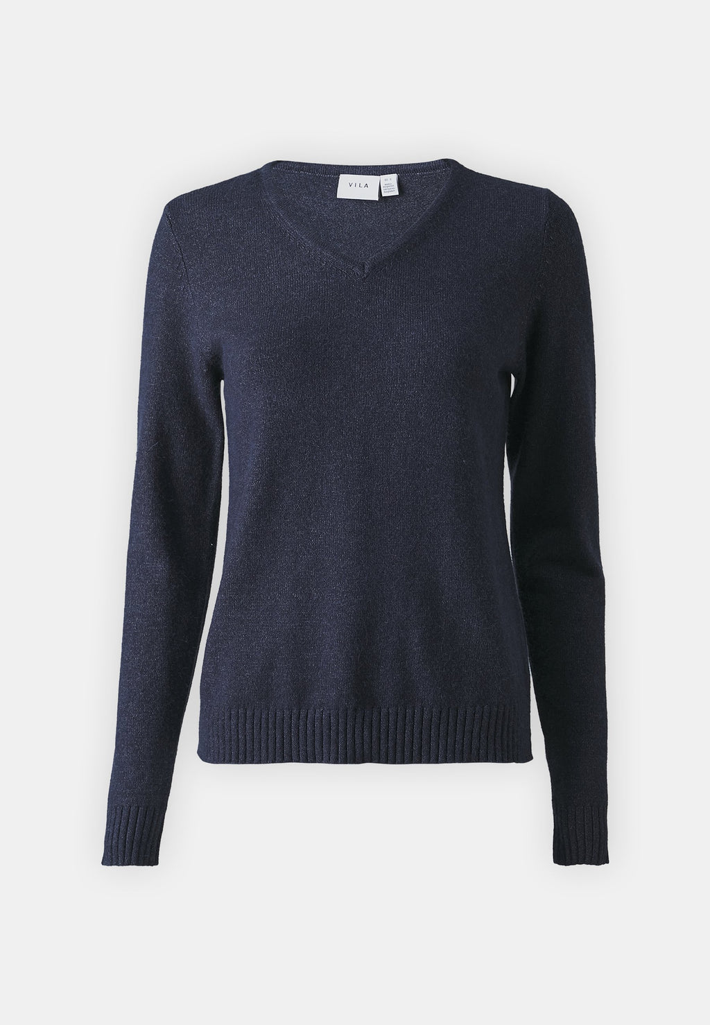 VILA VIRIL V-NECK L/S KNIT TOP - NOOS