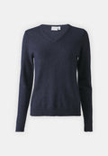 VILA VIRIL V-NECK L/S KNIT TOP - NOOS