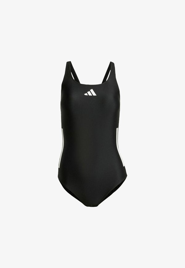 adidas Performance 3-STRIPES C-BACK - Swimsuit - black   white