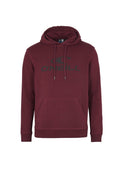 Maronfarbener O'Neill-Hoodie mit Fronttasche, verstellbarem Kordelzug an der Kapuze und schwarzem Markenlogo in der Mitte der Brust.