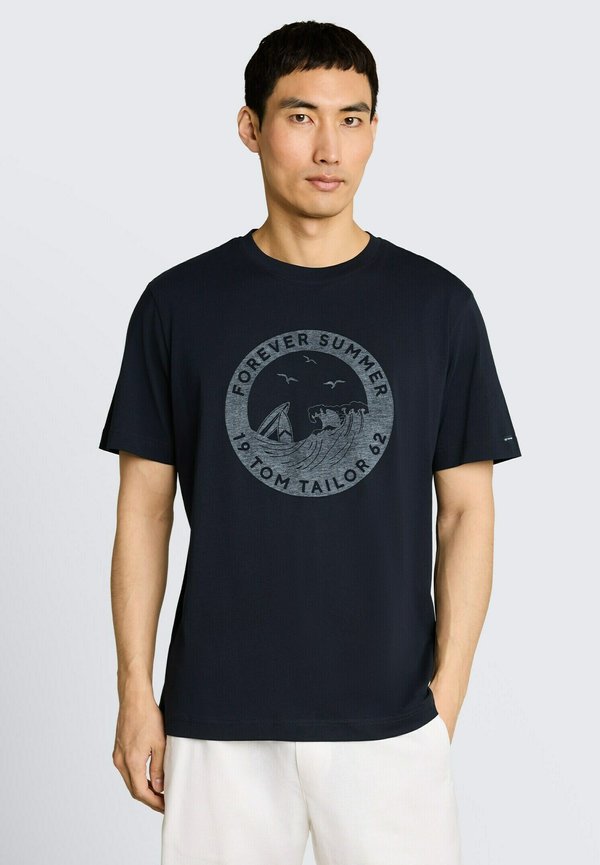 TOM TAILOR TOM TAILOR T-SHIRT T-SHIRT MIT PRINT - Print T-shirt - sky captain blue