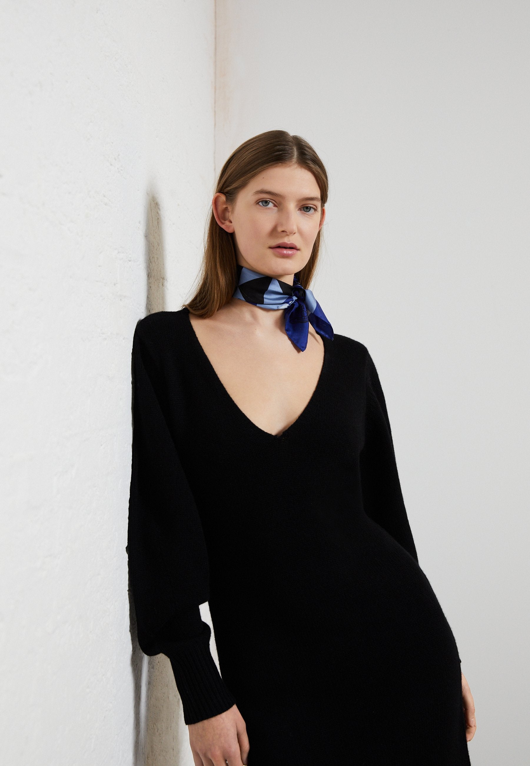 DESIGNERS REMIX CARMEN V-NECK DRESS
