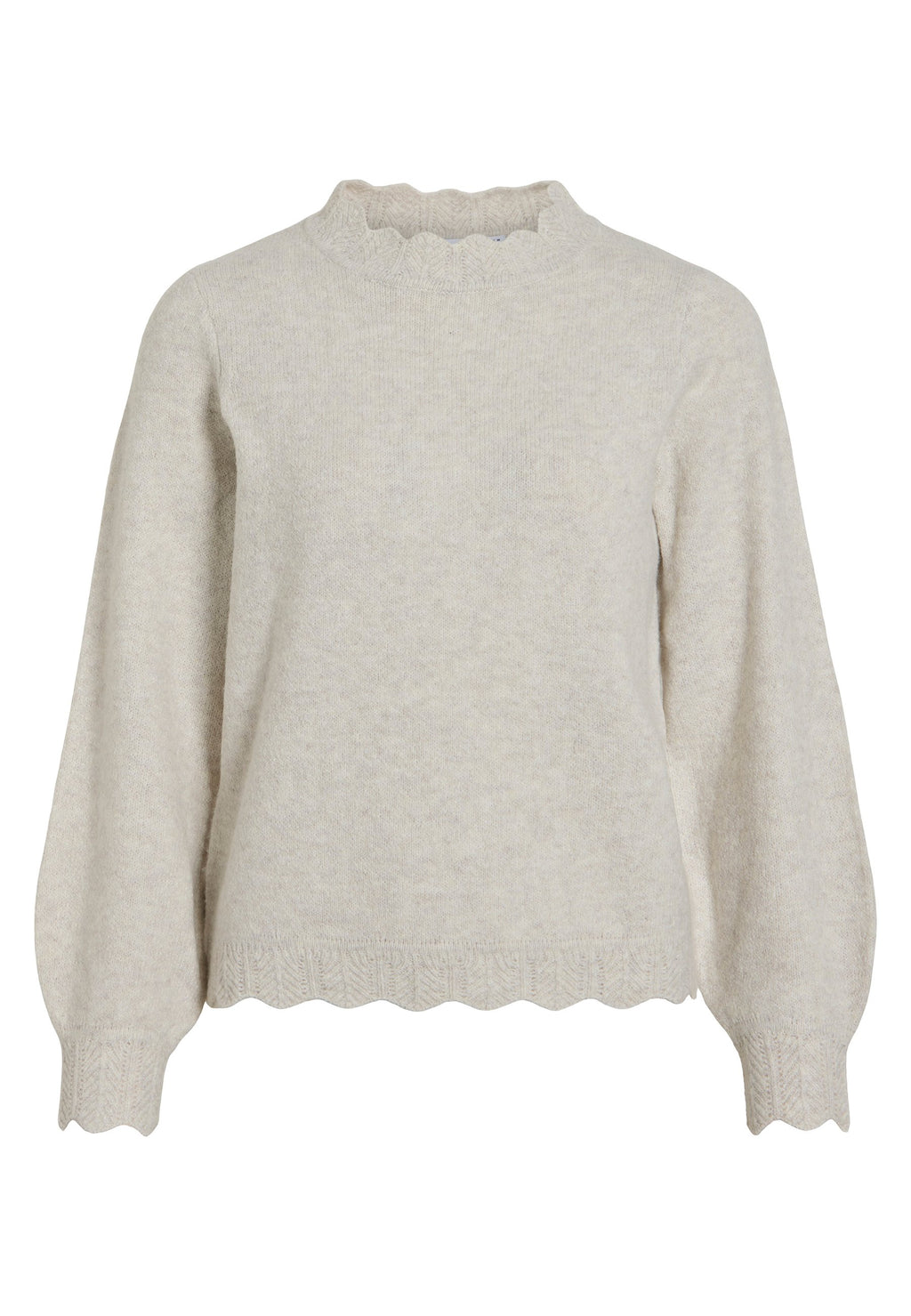 VILA VINIKOLINA O-NECK L/S KNIT TOP - NOOS