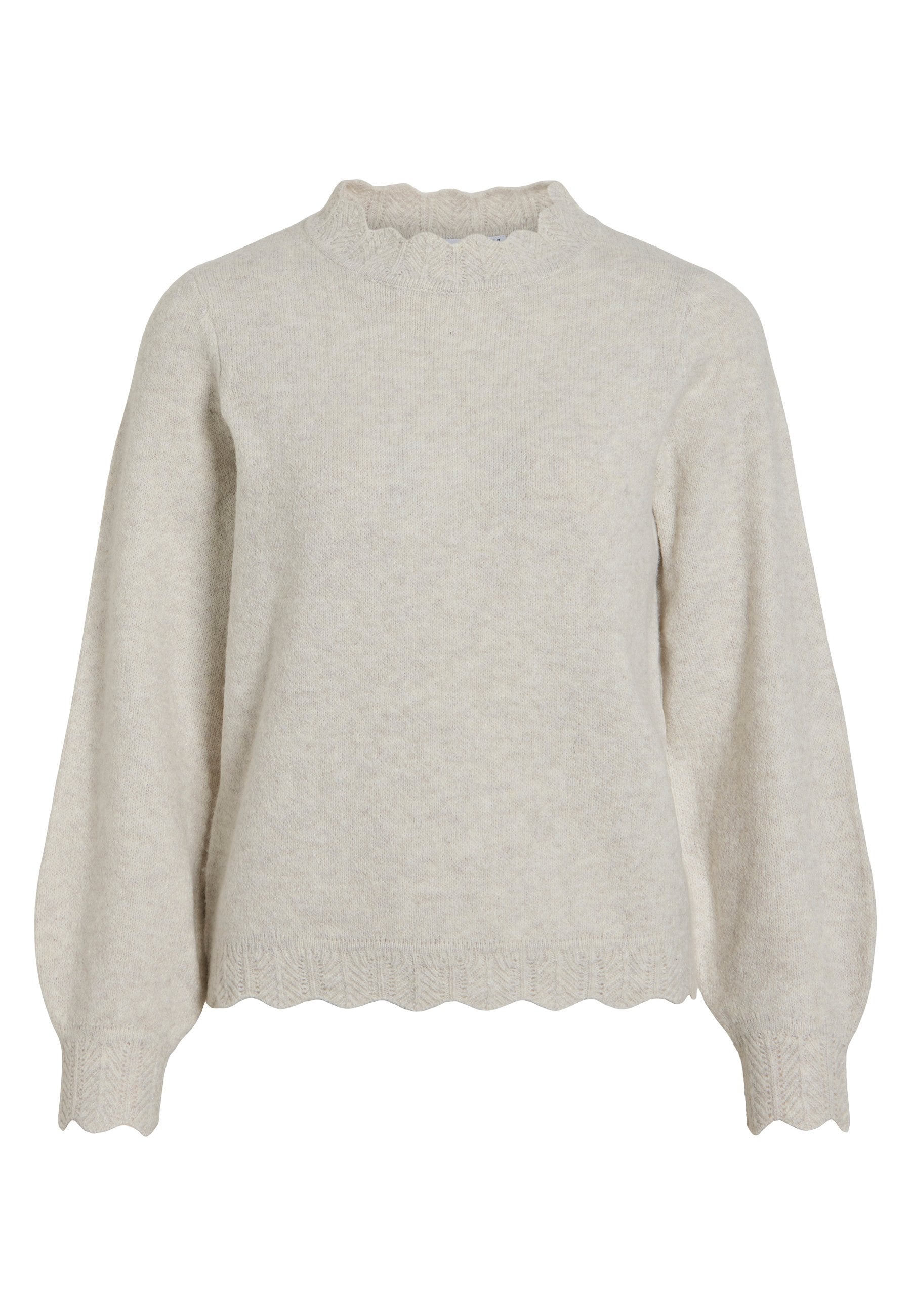 VILA VINIKOLINA O-NECK L/S KNIT TOP - NOOS