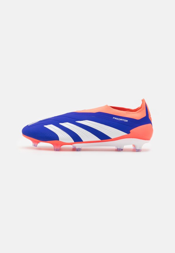 adidas Performance PREDATOR ELITE LACELESS FIRM GROUND - Firm-ground football boots - lucid blue/footwear white/solar red