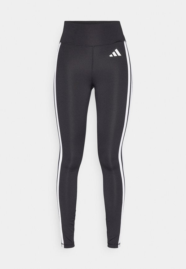 adidas Performance OPTIME ESSENTIALS WORKOUT 3 STRIPES 7/8 - Leggings - black/white