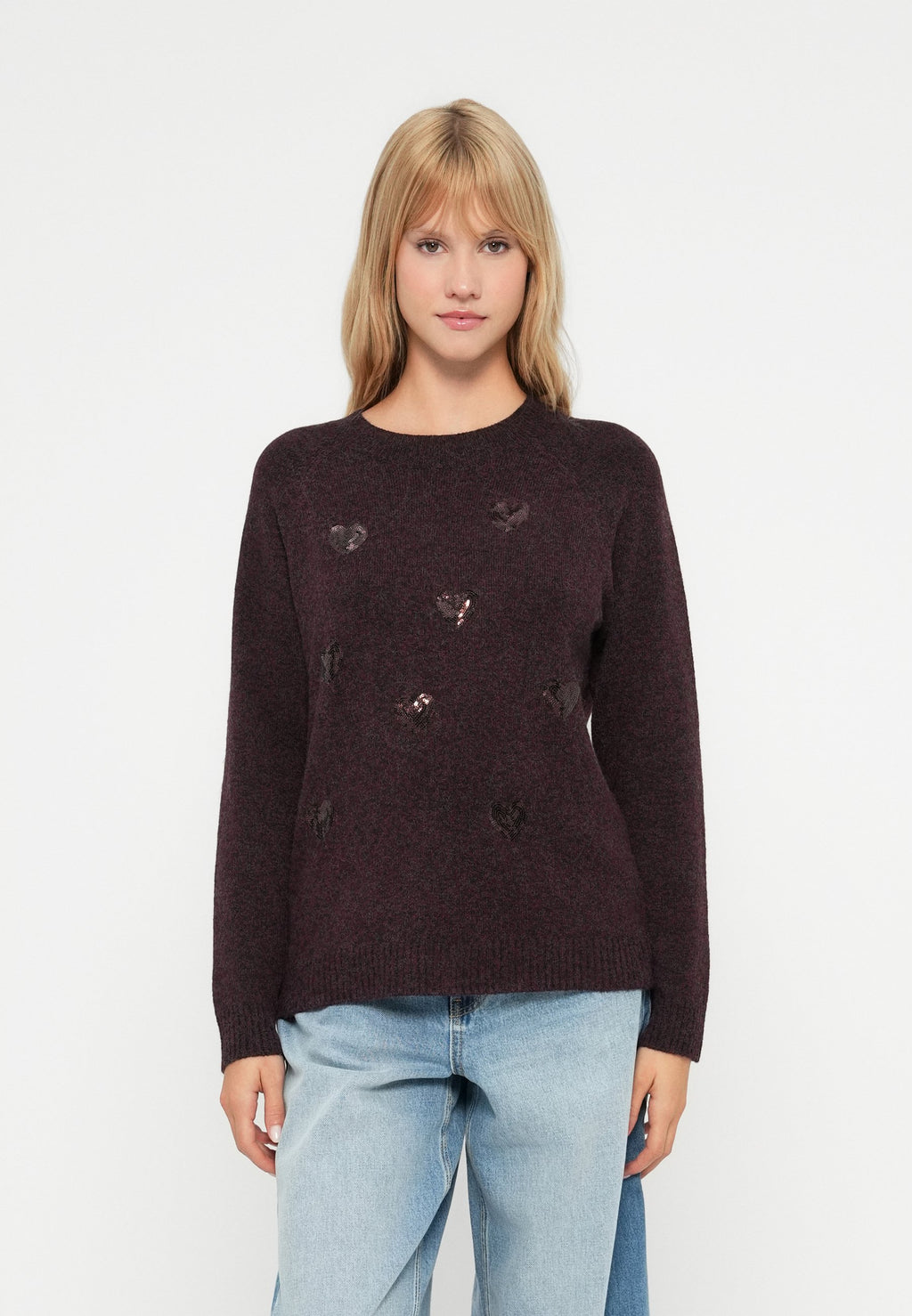 Vero Moda VMDOFFY O NECK SEQUINS PULLOVER