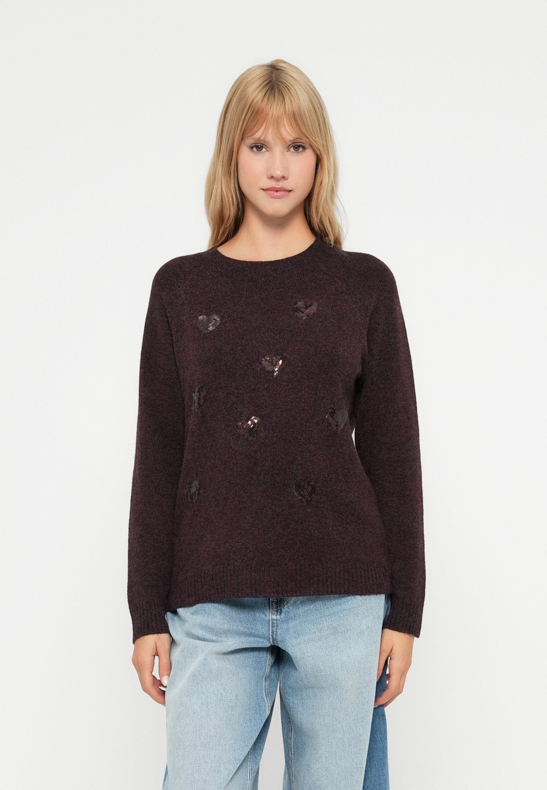 Vero Moda VMDOFFY O NECK SEQUINS PULLOVER