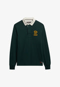 Superdry & Co VINTAGE ATHLETIC STRIPE RUGBY - Polo shirt - eagle green chest band
