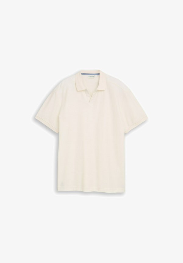 TOM TAILOR TOM TAILOR POLOSHIRTS POLOSHIRT MIT OTTOMAN-STRUKTUR - Polo shirt - gardenia white