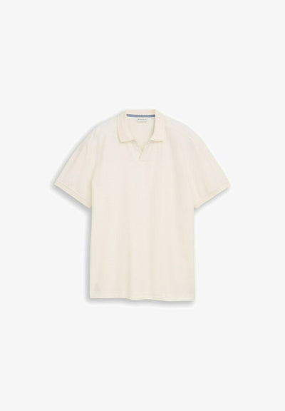 TOM TAILOR TOM TAILOR POLOSHIRTS POLOSHIRT MIT OTTOMAN-STRUKTUR - Polo shirt - gardenia white