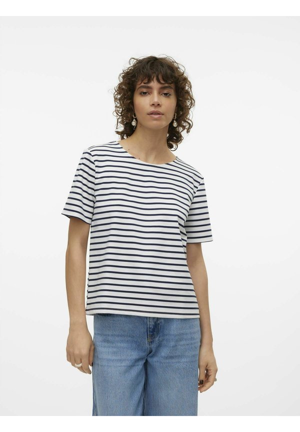 Vero Moda VMABBY - Print T-shirt - snow white