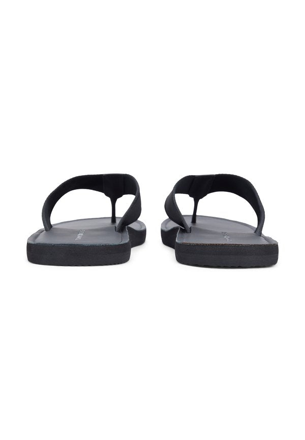 Tommy Hilfiger JACQUARD LOGO FLIP-FLOPS - T-bar sandals - black