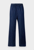 ONLY ONLAMARI TIZANA LOOSE PULL UP PANTS - Straight leg jeans - blue denim