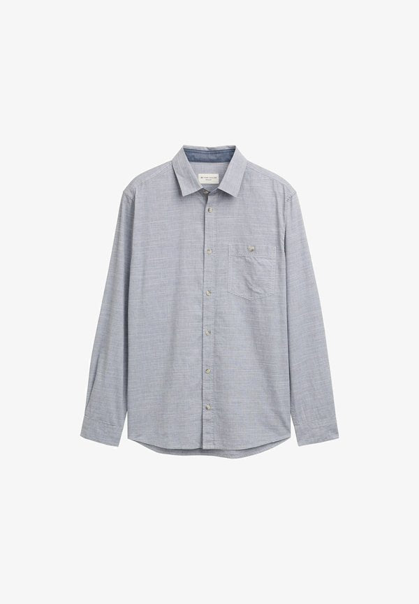 TOM TAILOR MIT BRUSTTASCHE - Shirt - navy horizontal structure