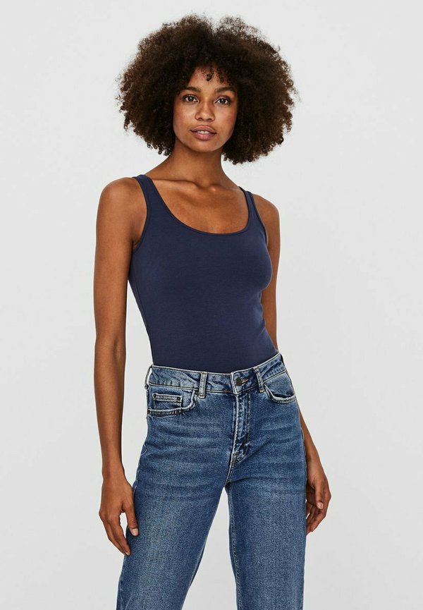Vero Moda VMMAXI MY SOFT LONG TANK TOP - Top - black iris