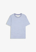 Bershka STRIPED WASHED SHORT SLEEVE - T-SHIRT - Print T-shirt - blue