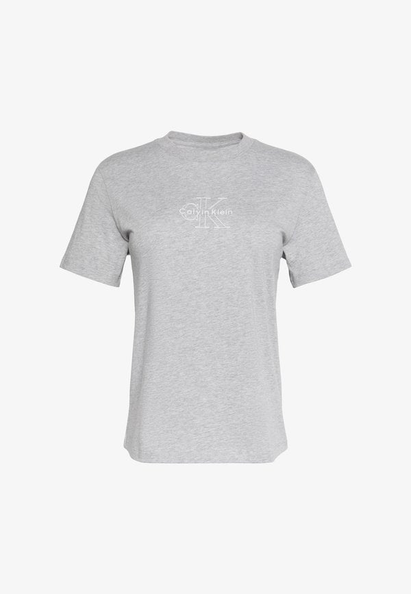 Calvin Klein Jeans CLASSIC SEASONAL MONOLOGO TEE - Basic T-shirt - grey heather
