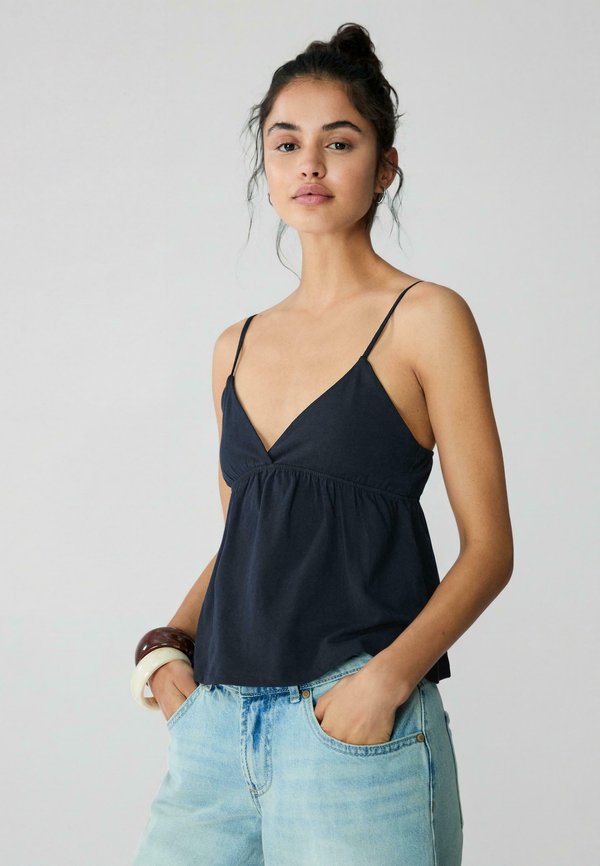 Bershka STRAPPY RUFFLED - TOP 01228134 - Top - royal blue