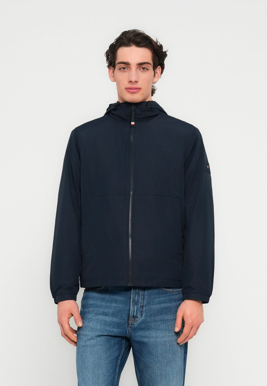 TONAL LOGO ZIP-THRU HOODED JACKET Media 3