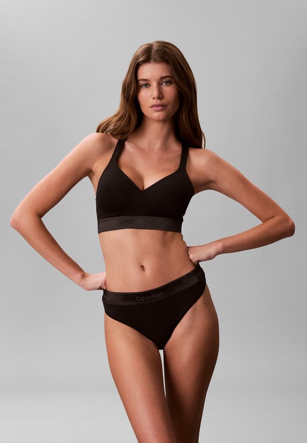 Calvin Klein Underwear THONG ICON COTTON MODAL - Thong - black