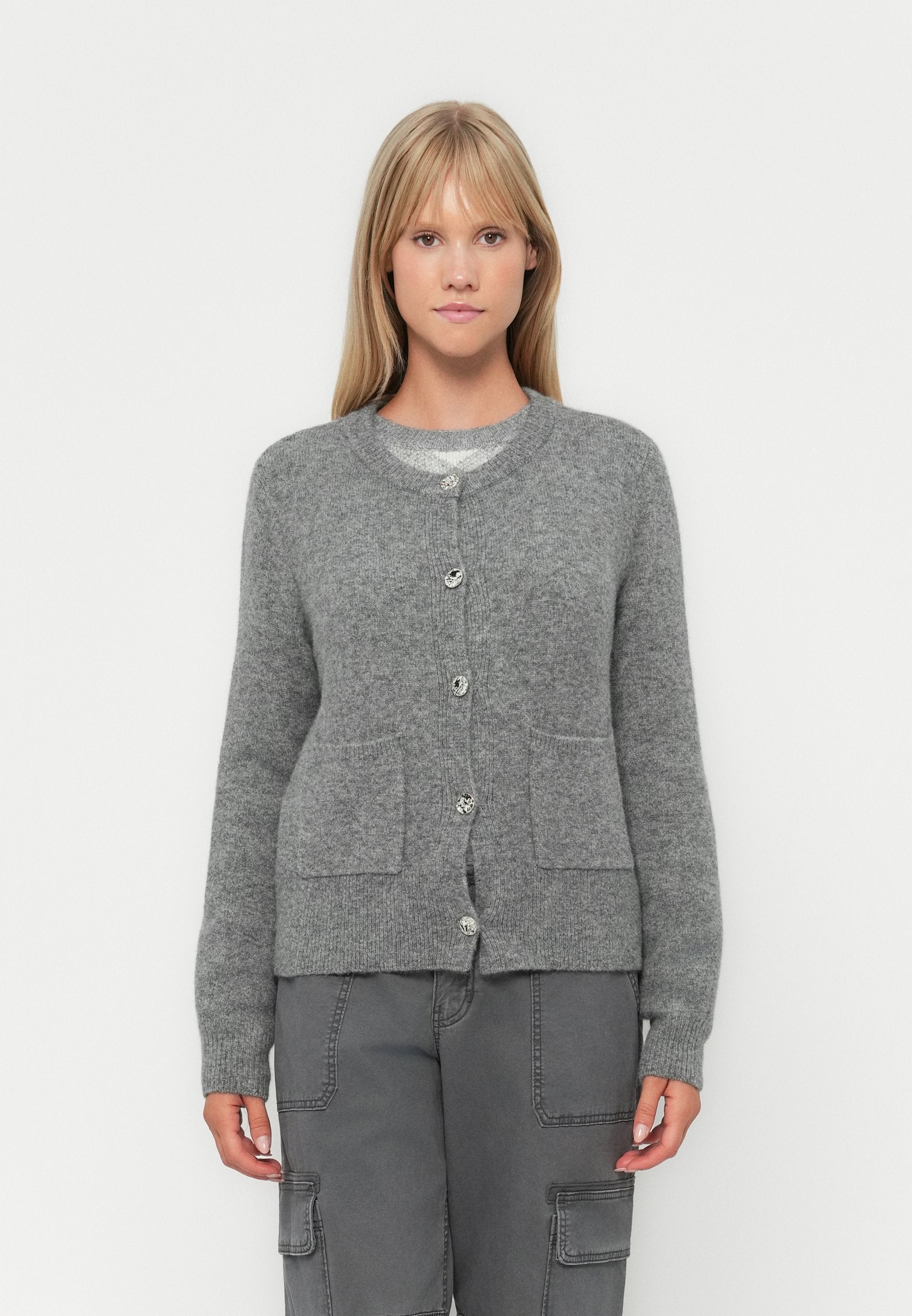 Vero Moda VMNOVI O NECK BUTTON CARDIGAN