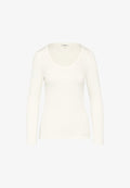s.Oliver FEINES STRUKTUR - Long sleeved top - creme