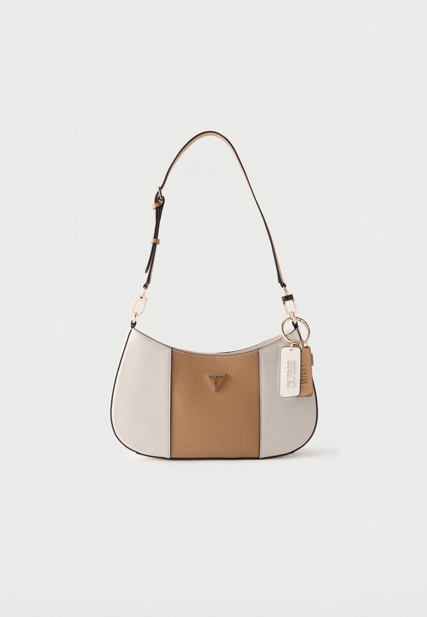 Guess NOELLE TOP ZIP - Handbag - off-white/beige