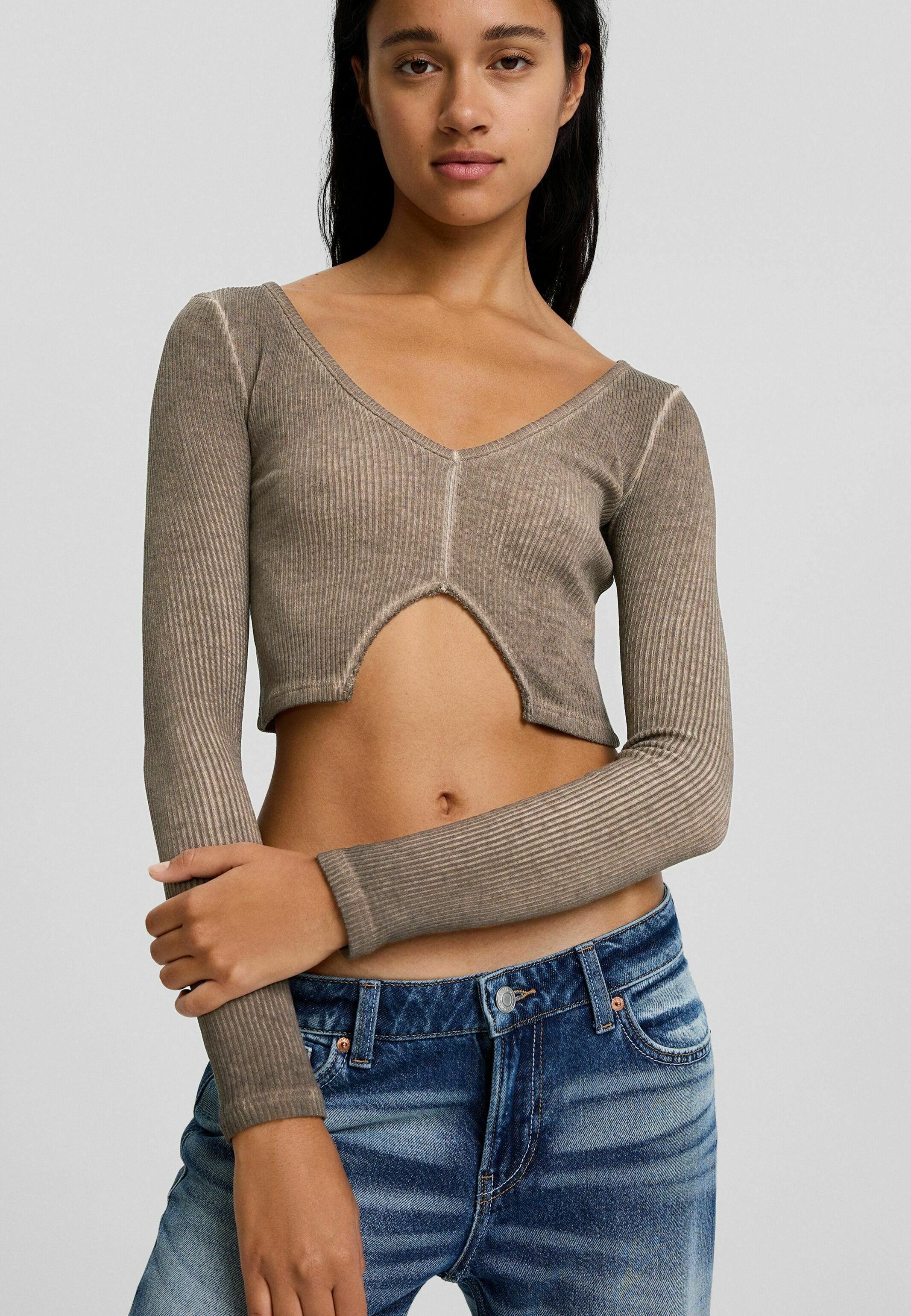 Bershka LONG SLEEVE OIL WASH