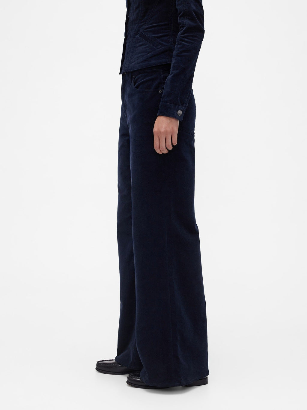 GAP GAPSTUDIO LOW RISE CORDUROY WIDE-LEG PANTS