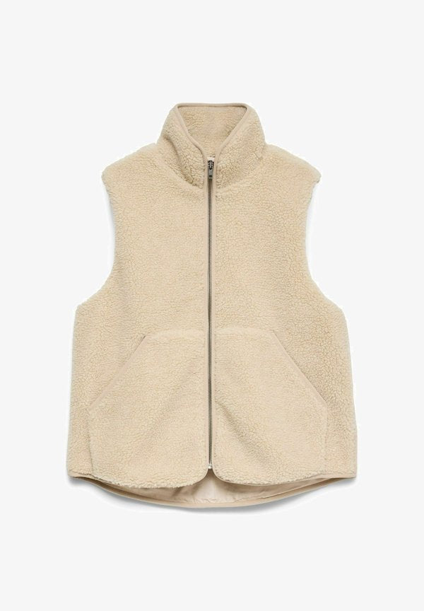 Vero Moda Teddy VMJOSEFINE - Waistcoat - oatmeal