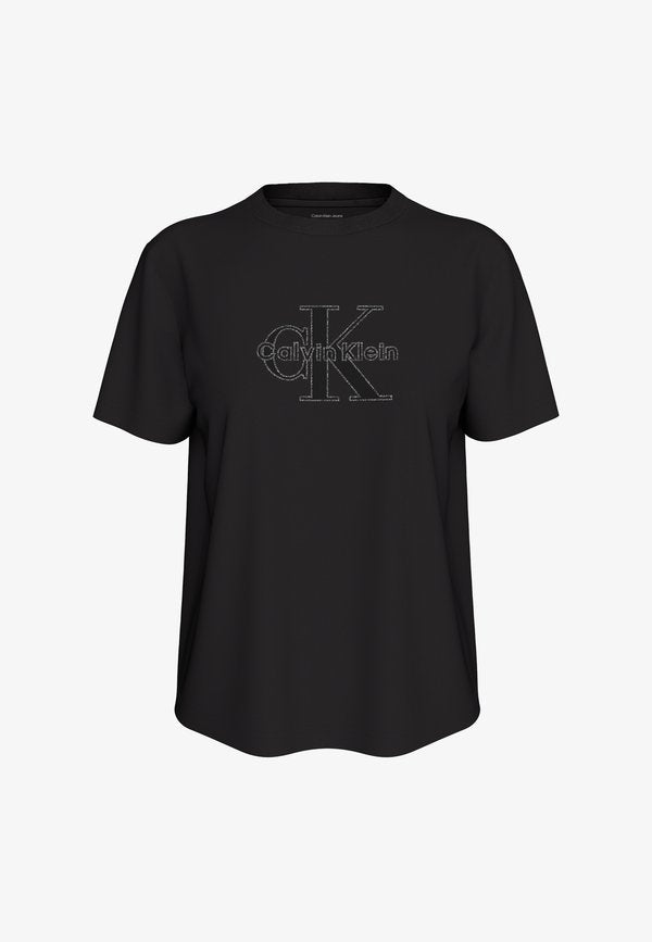 Calvin Klein Jeans CLASSIC GLITTER MONOLOGO TEE - Print T-shirt - black