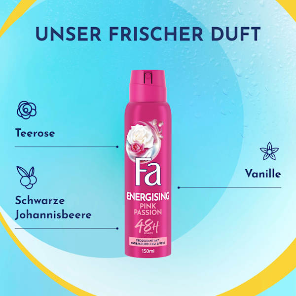 Deospray Energising Pink Passion Fa