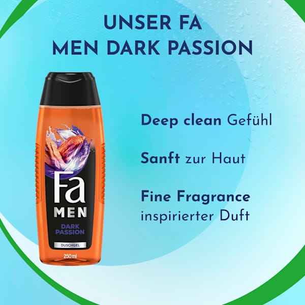Duschgel Men Dark Passion 3in1 Fa Men