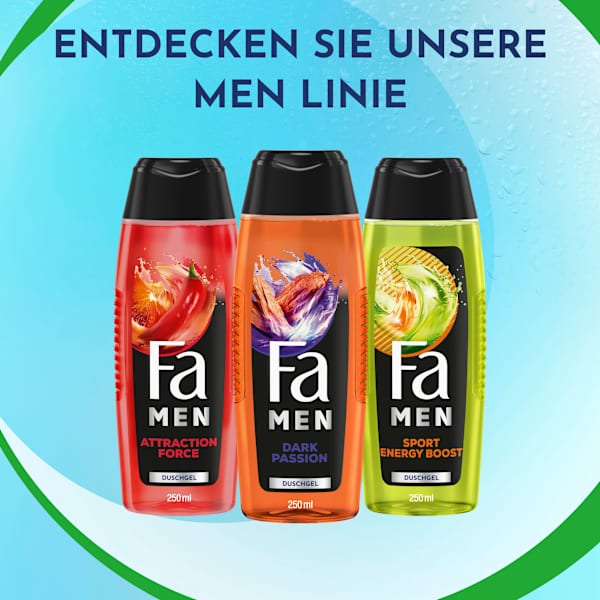 Duschgel Men Dark Passion 3in1 Fa Men