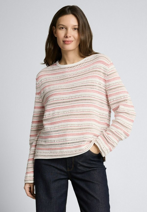 TOM TAILOR Jumper - pink beige stripe