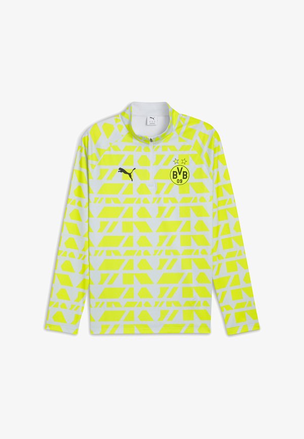 Puma BORUSSIA DORTMUND  MIT VIERTELLANGEM REISSVERSCHLUSS
 - Football jersey - silver mist yellow alert