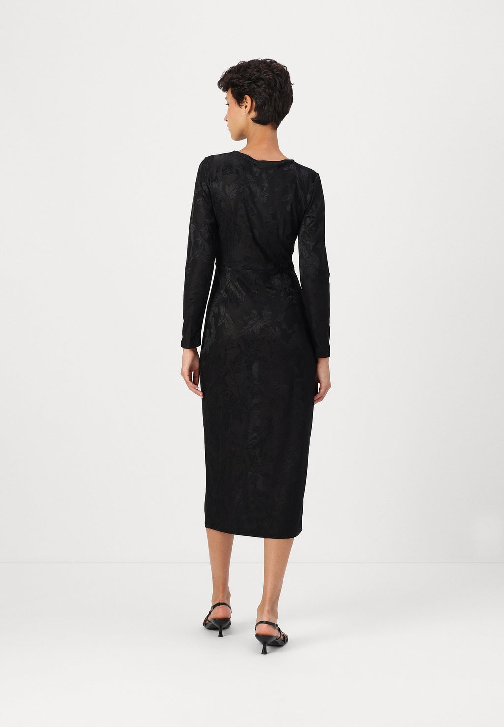 VILA VIROSEA O NECK MIDI DRESS