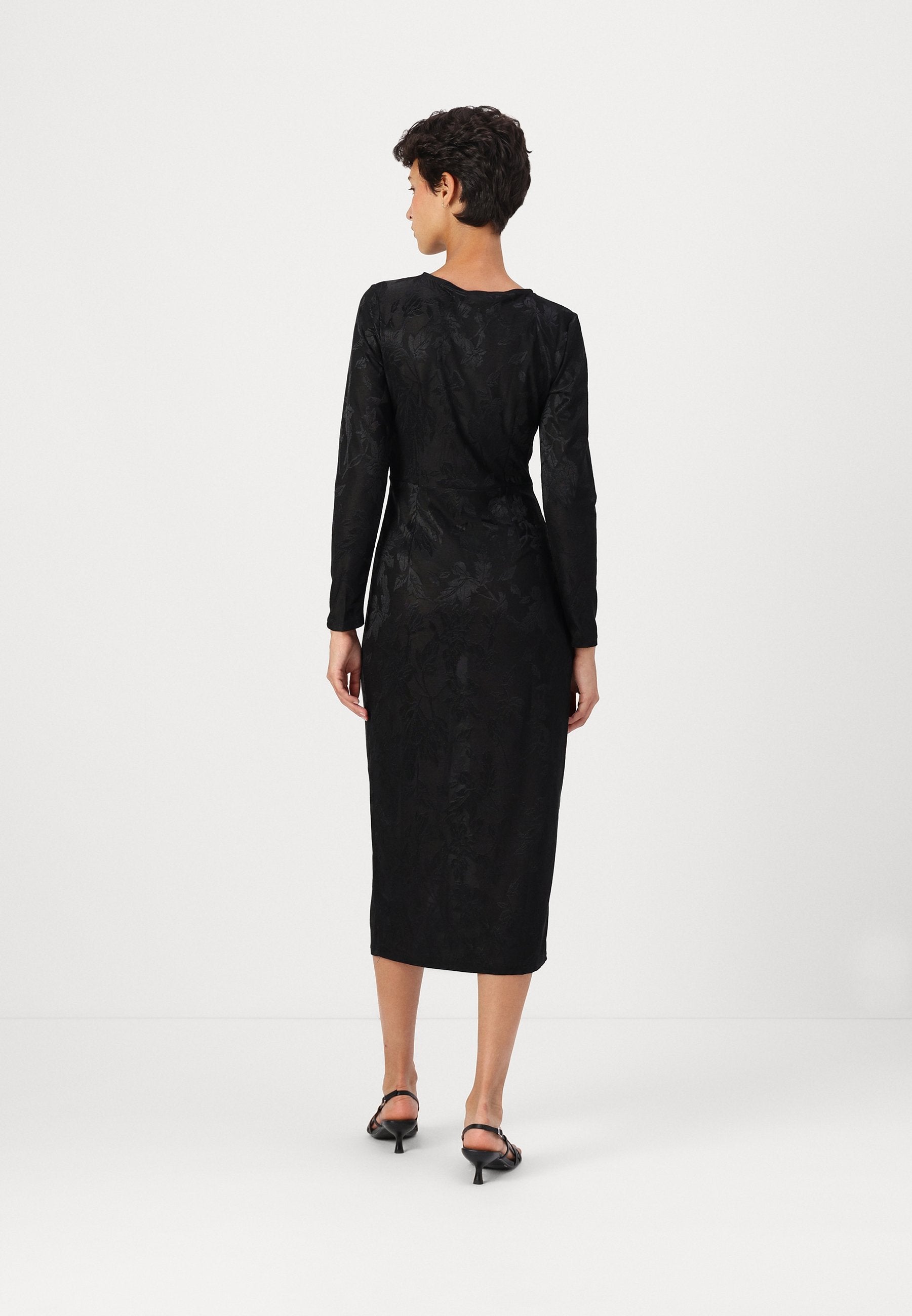 VILA VIROSEA O NECK MIDI DRESS